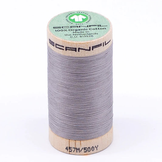 Scanfil Organic Cotton Thread 50/2 wt 500 yards Dove 4858