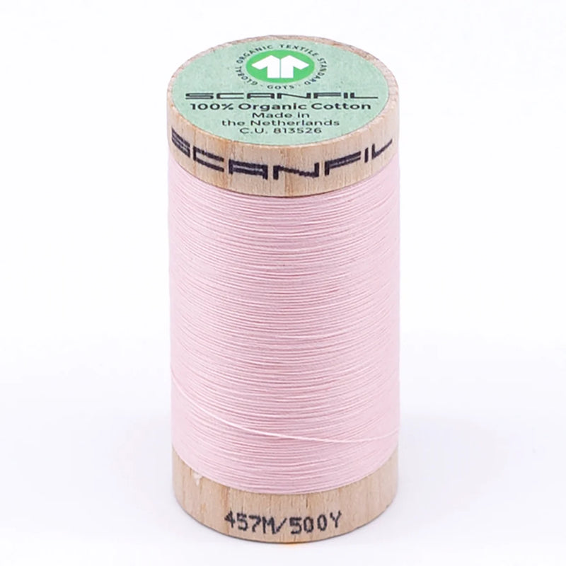 Scanfil Organic Cotton Thread 50/2 wt 500 yards Cristal Pink 4860