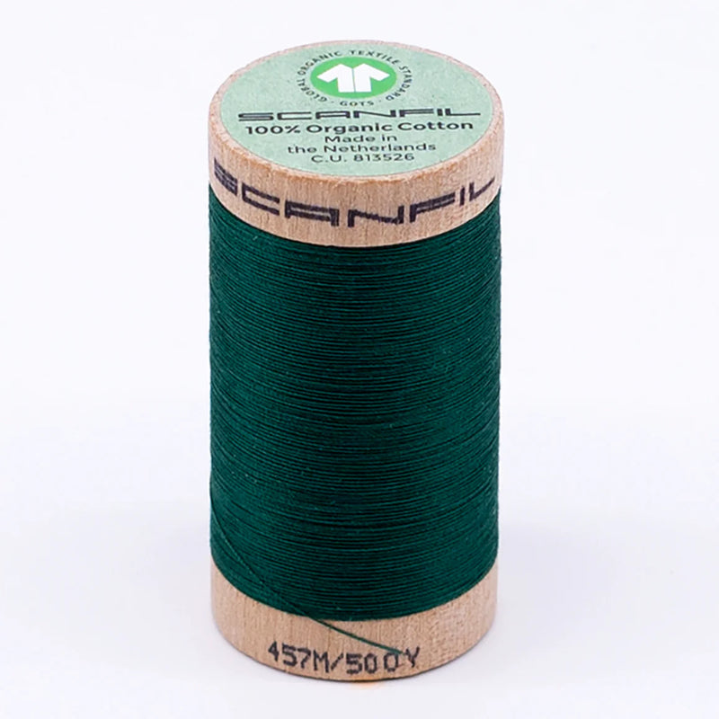 Scanfil Organic Cotton Thread 50/2 wt 500 yards Galapagos Green 4863