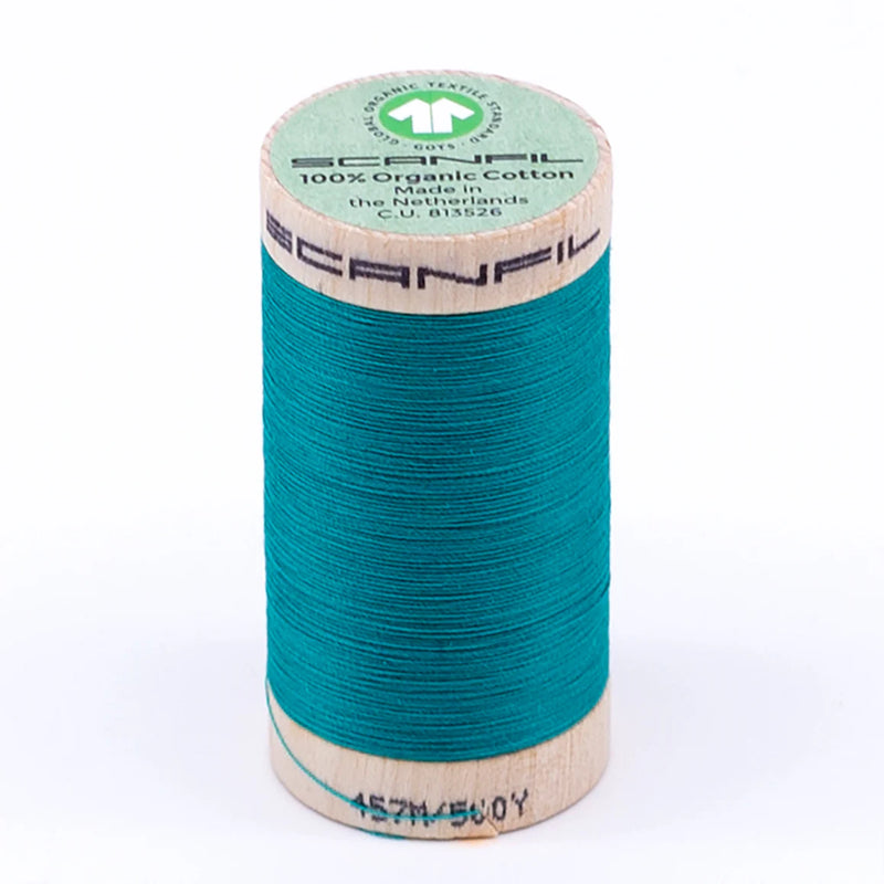 Scanfil Organic Cotton Thread 50/2 wt 500 yards Tropical Green 4866