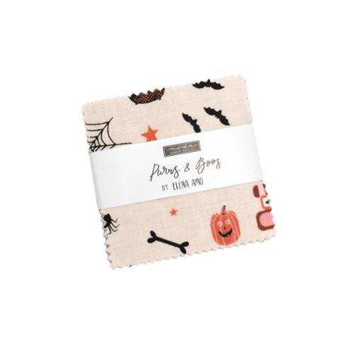 Purrs and Boos - 5" Squares, 42 pcs - Mini Charm