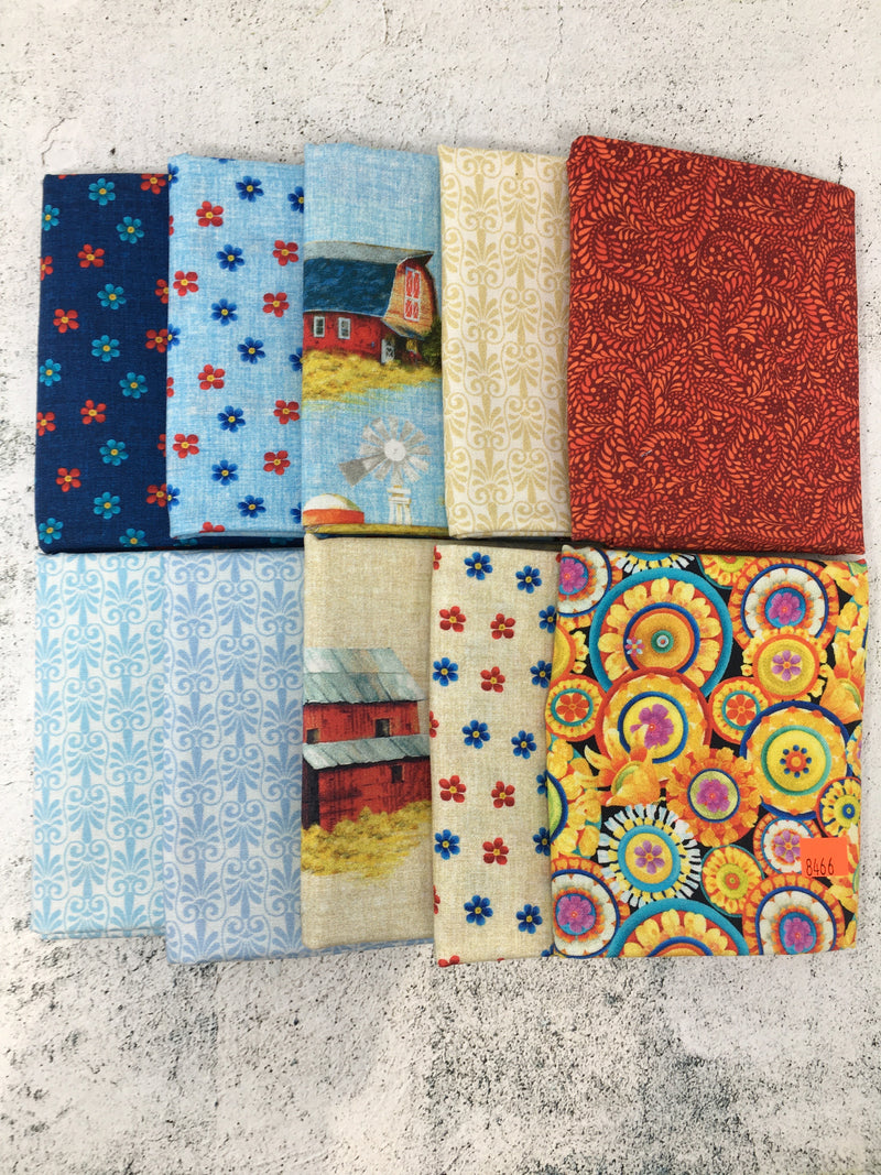 10 Fat Quarter Bundle 8466 - Single Special