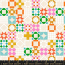 1 800 Notion - Retro Vintage Blocks Patchwork - Shell - Yardage