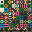 1 800 Notion - Retro Vintage Blocks Patchwork - Soft Black - Yardage