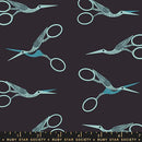 1 800 Notion - Stork Scissors Retro - Soft Black - Yardage
