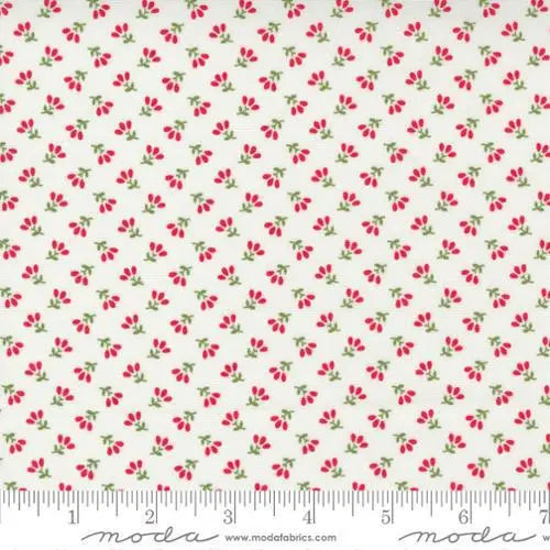 Merry Little Christmas Red Calico Fabric