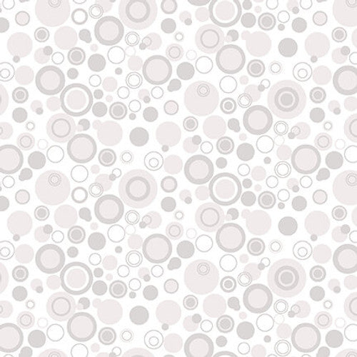 Henry Glass & Co. Gnome For The Holidays Bubble Dot Basics White Fabric