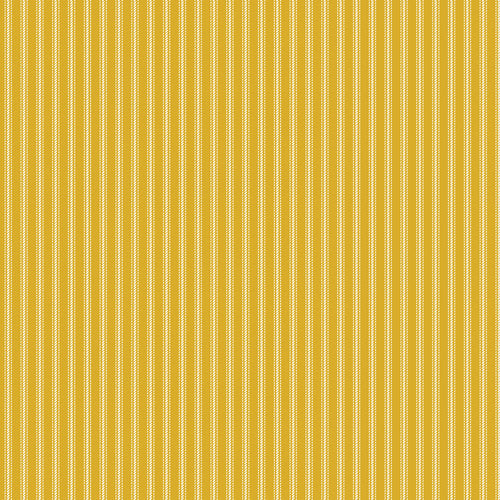 Stitching Housewives Stripes Gold/White Fabric