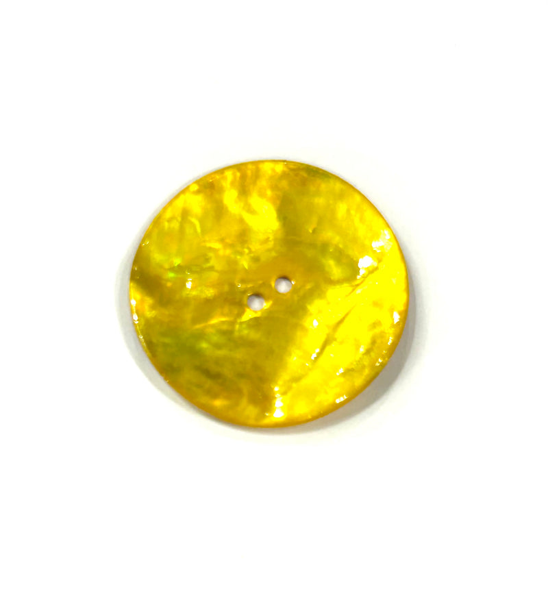 Italian Natural Shell 1.5" Yellow Button 60L 38MM