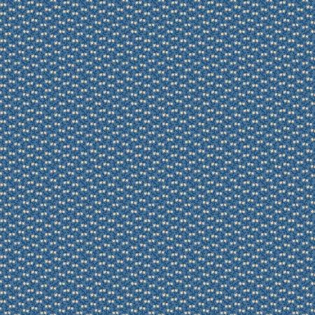 Radiance Dark Denim Tiny Vines Fabric