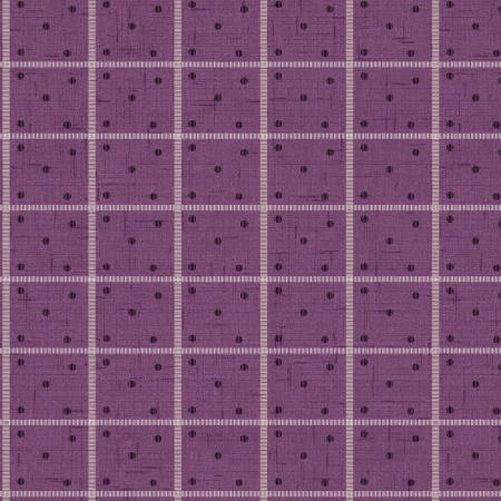 Blackberry Bramble - Dots & Stripes - Purple - Yardage