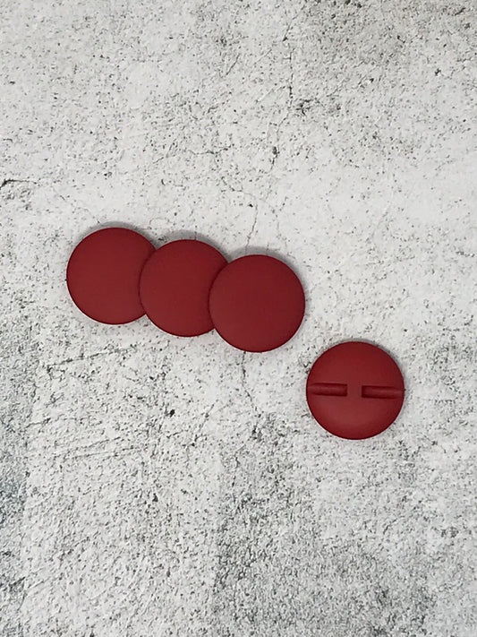 Italian 1.5" Red Natural Button 60L 38MM