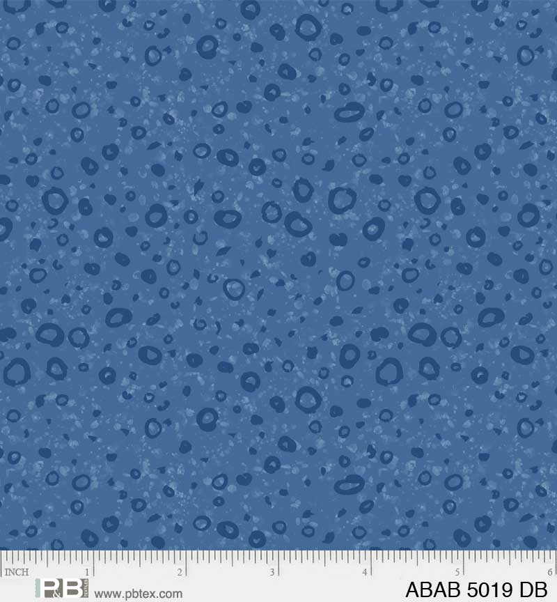 Ahoy Baby Bubble Bobble Dark Blue Fabric