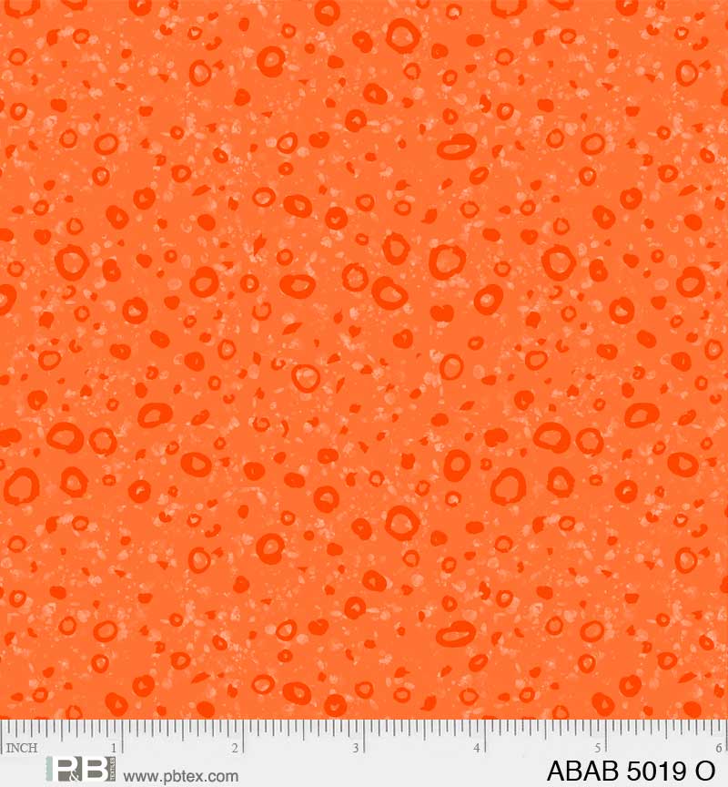 Ahoy Baby Bubble Bobble Orange Fabric