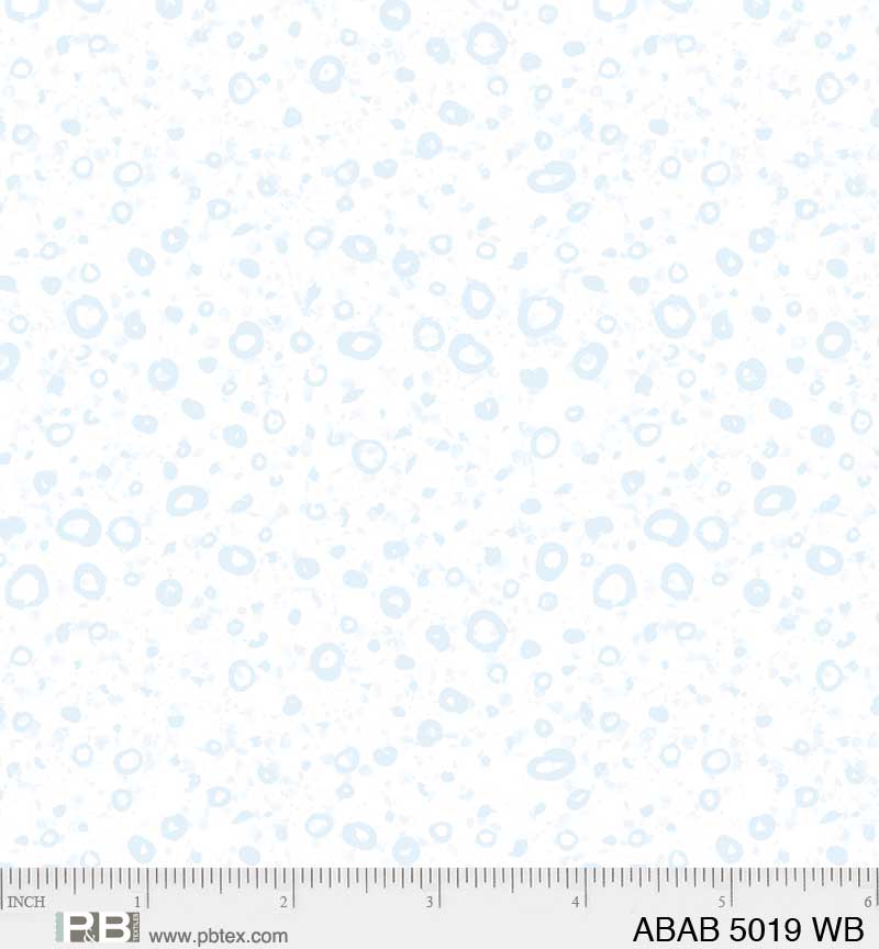 Ahoy Baby Bubble Bobble White Fabric