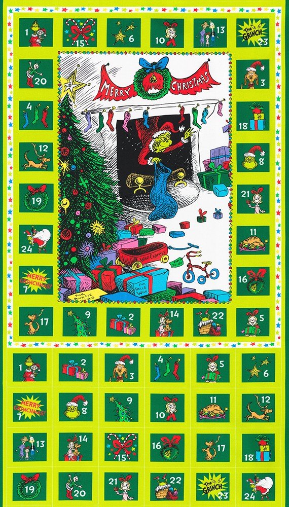 How The Grinch Stole Christmas Holiday Calendar Panel