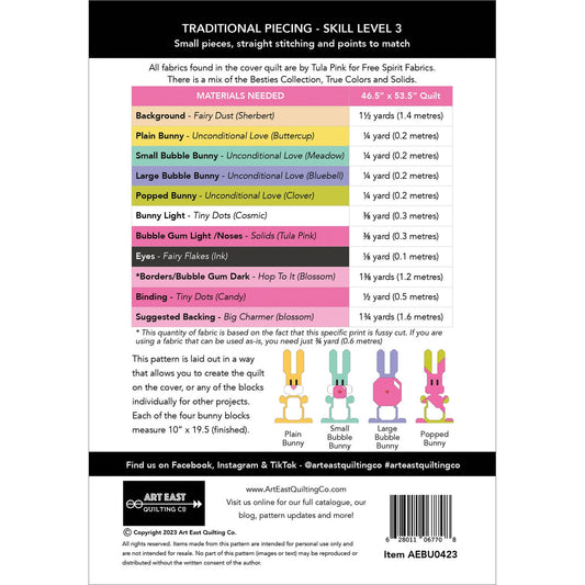 Blowing Up Bunnies - Rabbits Chewing Gum - Pattern