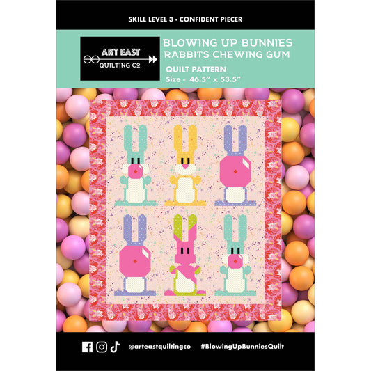 Blowing Up Bunnies - Rabbits Chewing Gum - Pattern