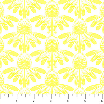 Indelible Soft Coneflower Sun Fabric