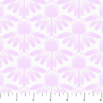 Indelible Soft Coneflower Lilac Fabric