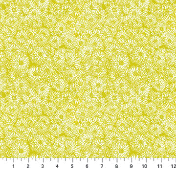 Indelible Mums Golden Fabric