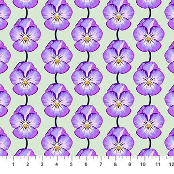 Iconic Pansy Lavender Fabric