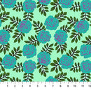 Yesterday -Carnation - Aqua - Yardage