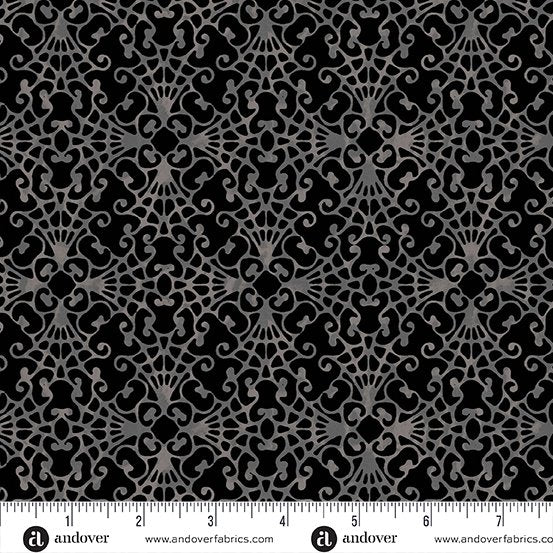 Nevermore Lace Grey Fabric