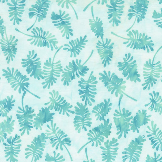 Sparkly Christmas Batik - Pine Leaves - Snow Day - Yardage