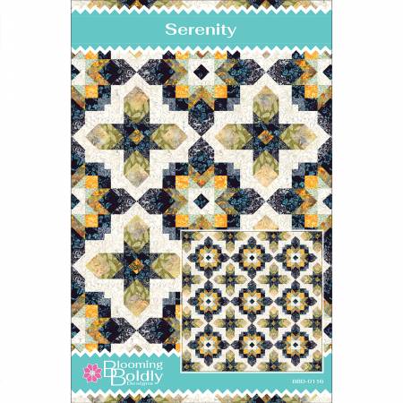 Serenity by Blooming Boldly Designs - 80 1/2 x 80 1/2" - Quilt Pattern