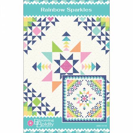 Rainbow Sparkles 73 1/2 x 78 1/2"  Quilt Pattern