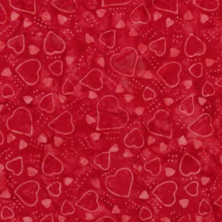 Love Punch Batiks Red Red Yardage