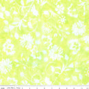 Wild Blossoms Sew Soft Rayon Batik - Pale Lime - Yardage