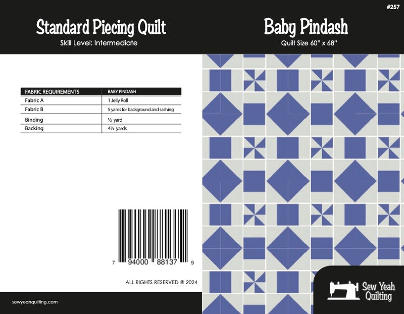 Baby Pindash Quilt 60" x 68"