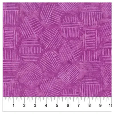 Hexies Batiks Currant Fabric