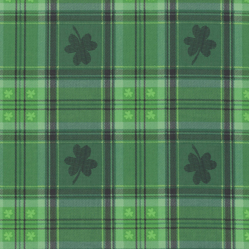 Shamrocked! Plaid Green Yardage