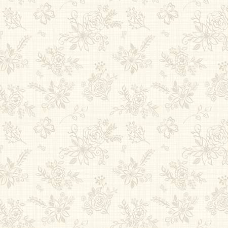Gingham Cottage Tonal Cream Fabric