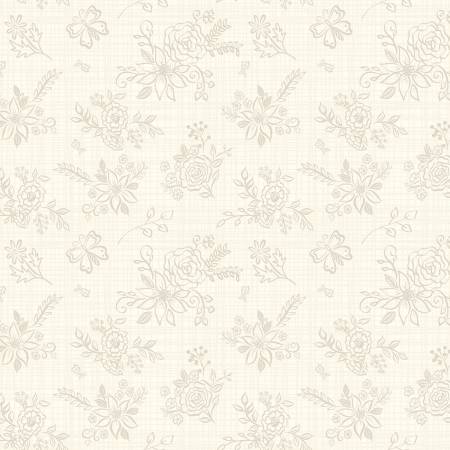 Gingham Cottage Tonal Cream Fabric