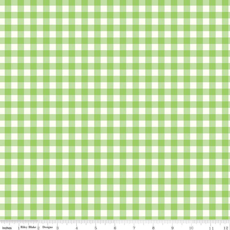 Gingham Cottage Gingham Green Fabric