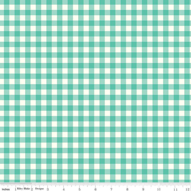 Gingham Cottage Gingham Sea Glass Fabric