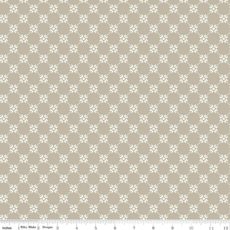 Gingham Cottage Quilty Gray Fabric