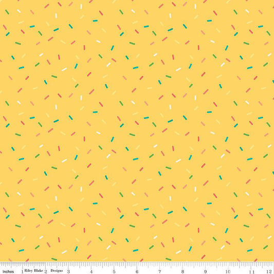 Gingham Cottage Confetti Yellow Fabric