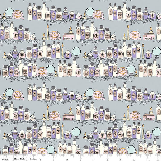 Spooky Schoolhouse Silver Potions Class Yardage