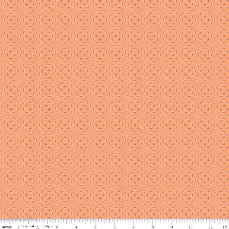 Fright Delight Orange Dots Yardage