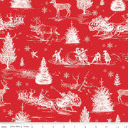 Peace on Earth Red Main Fabric