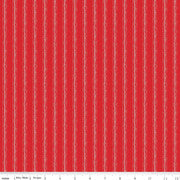 Peace on Earth Red Ticking Fabric