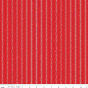 Peace on Earth Red Ticking Fabric