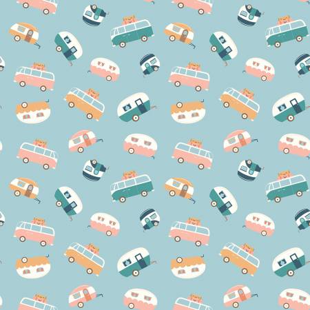 Live Love Glamp Trailer Toss Mist Fabric