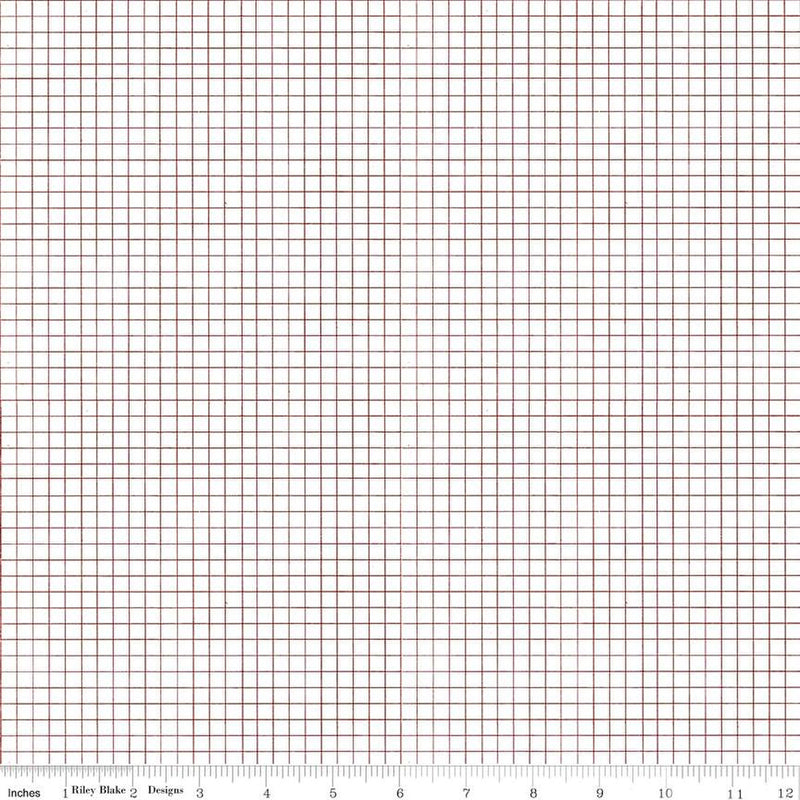 Sew Journal Graph Paper White Fabric