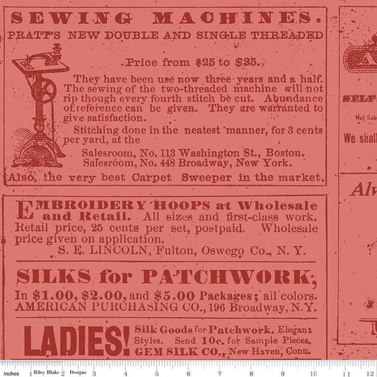 Sew Journal Vintage Sew Ads Coral Fabric